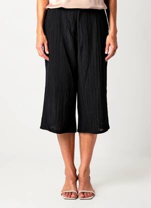 Pantalon trei sferturi talie elastică mărime normală negru ZHENZI femeie