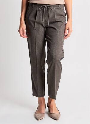 Pantalon slim talie elastică mărime normală maro ONLY femeie