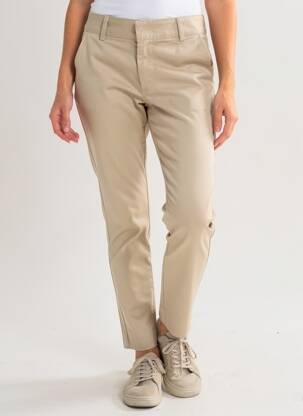 Pantalon slim elasticitate mărime normală bej KAFFE femeie