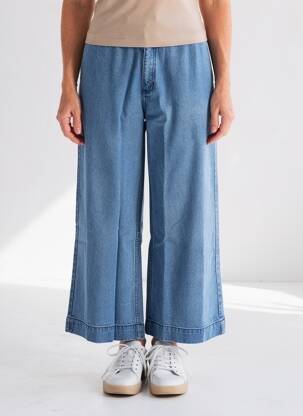 Pantalon larg mărime normală mărime normală albastru LILY & ME femeie
