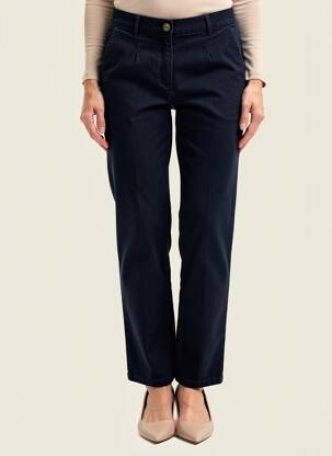 Pantalon slim talie elastică mărime normală albastru LILY & ME femeie