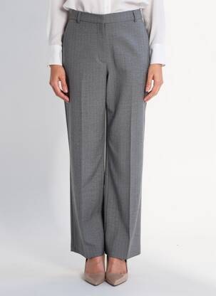 Pantalon drept elasticitate mărime normală gri MORGAN femeie