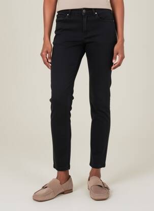 Pantalon slim țesătură poplin mărime normală negru NOIR'N'BLEU femeie