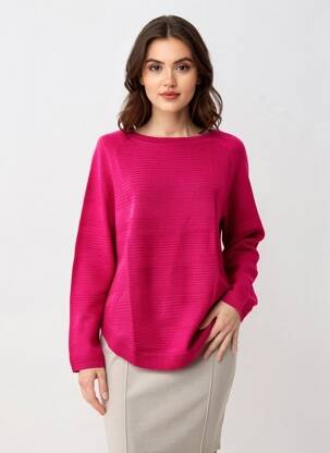 Pulover guler rotund mâneci lungi roz ONLY femeie