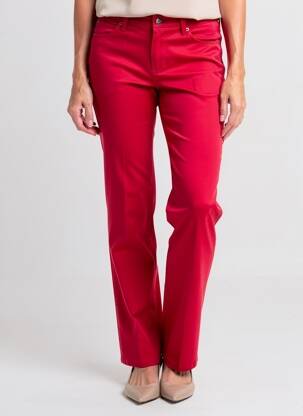 Pantalon slim țesătură poplin mărime normală roșu PIERRE CARDIN femeie