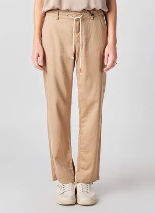 Pantalon drept talie cu cleme mărime normală bej FREEMAN T.PORTER femeie