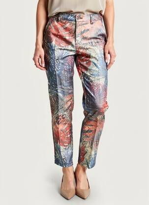Pantalon 7/8 talie cu cleme mărime normală portocalie FREEMAN T.PORTER femeie