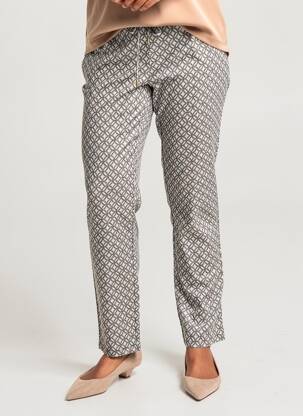 Pantalon slim talie elastică mărime normală gri OLSEN femeie