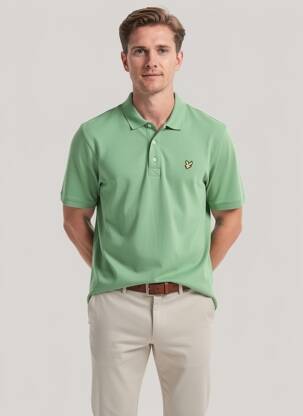 Polo elasticitate mâneci scurte verde LYLE & SCOTT bărbat