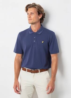 Polo elasticitate mâneci scurte albastru LYLE & SCOTT bărbat
