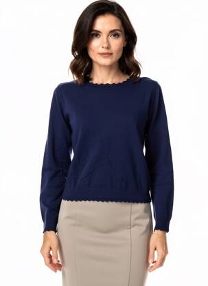 Pulover croială cambrată mâneci lungi albastru MOLLY BRACKEN femeie