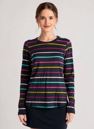 Tricou mâneci lungi mâneci lungi albastru WHITE STUFF femeie