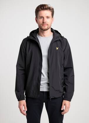 Jachetă vânt strânsă pe partea de jos cu glugă negru LYLE & SCOTT bărbat