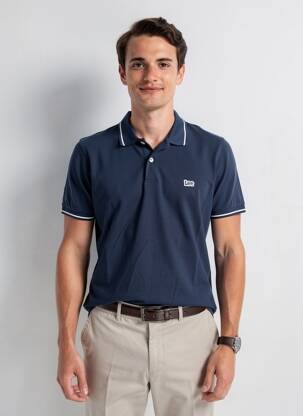 Polo elasticitate mâneci scurte albastru LEE bărbat