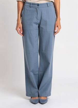 Pantalon drept țesătură poplin mărime normală albastru PAKO LITTO femeie
