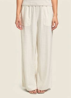 Pantalon drept talie elastică mărime normală bej MOLLY BRACKEN femeie