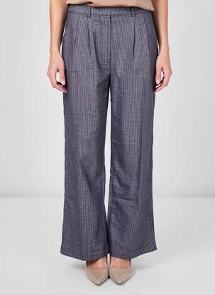 Pantalon drept talie elastică mărime normală albastru INDI & COLD femeie