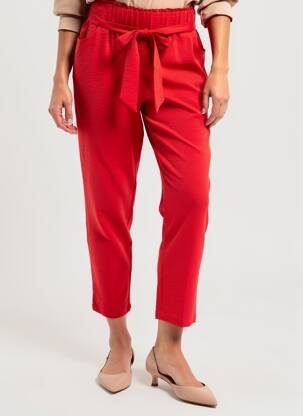 Pantalon slim talie înaltă talie înaltă roșu LILI SIDONIO femeie