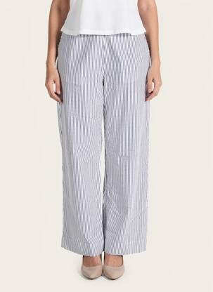 Pantalon drept elasticitate mărime normală albastru PAKO LITTO femeie