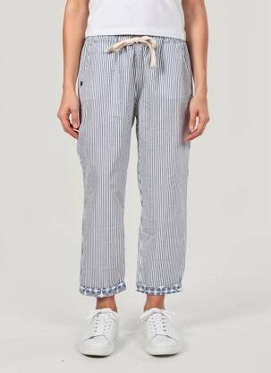 Pantalon drept elasticitate mărime normală albastru PAKO LITTO femeie