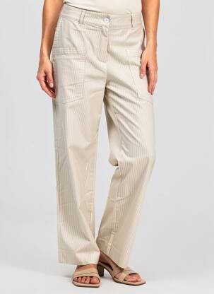 Pantalon drept elasticitate mărime normală bej PAKO LITTO femeie