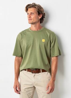 Tricou serigrafie flockată mâneci lungi verde SERGE BLANCO bărbat