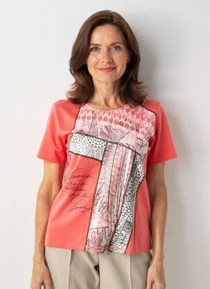 Tricou elasticitate mâneci scurte roz BAGORAZ femeie