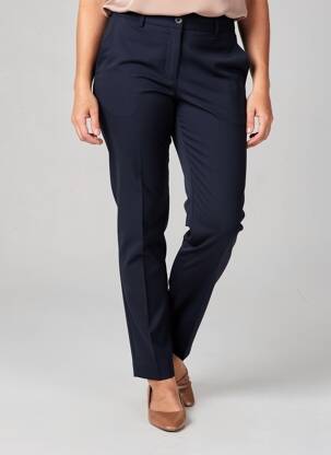 Pantalon slim talie elastică mărime normală albastru SIGNATURE femeie