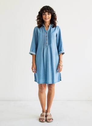 Rochie scurtă mâneci lungi mâneci lungi albastru AGATHE & LOUISE femeie