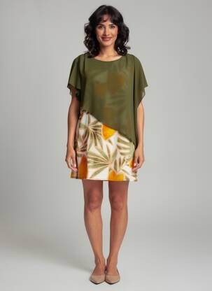 Rochie scurtă fără mâneci fără mâneci verde A.C.B BY J.E CREATION femeie