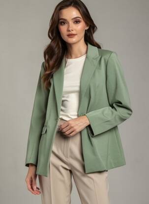 Sacou mâneci lungi verde B.YOUNG femeie
