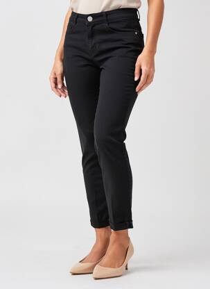 Pantalon 7/8 talie elastică mărime normală negru EAST DRIVE femeie