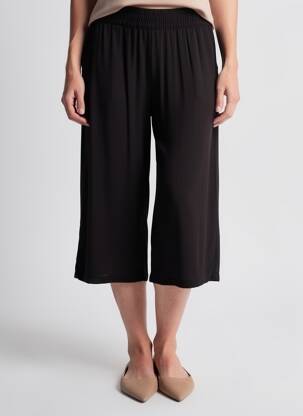 Pantalon 7/8 talie elastică mărime normală negru B.YOUNG femeie