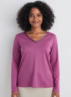 Tricou mâneci lungi mâneci lungi violet KANOPE femeie