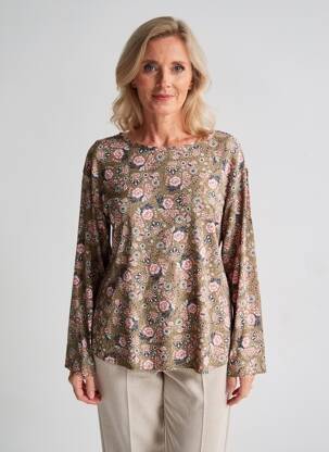 Tricou mâneci lungi mâneci lungi maro JENSEN femeie