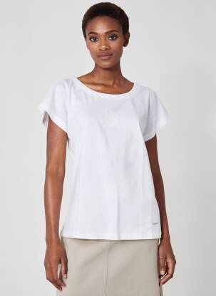 Tricou elasticitate mâneci scurte alb AGATHE & LOUISE femeie