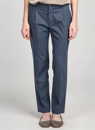 Pantalon chino țesătură poplin mărime normală albastru AMERICAN BASIC femeie