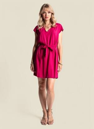 Rochie scurtă mâneci scurte mâneci scurte roz GRACE & MILA femeie