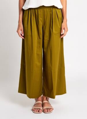 Pantalon 7/8 talie elastică mărime normală verde LOLA ESPELETA femeie