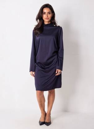 Rochie midi mâneci lungi mâneci lungi albastru AN' GE femeie