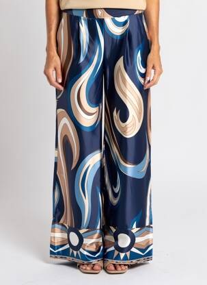 Pantalon larg buzunare mărime normală albastru MOLLY BRACKEN femeie