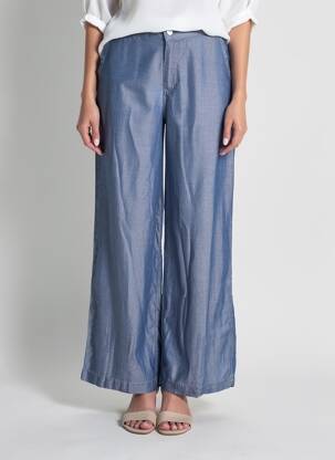 Pantalon larg închidere cu fermoar sub clapetă cu nasturi mărime normală albastru MOLLY BRACKEN femeie