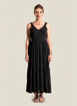 Rochie lungă fără mâneci fără mâneci negru MOLLY BRACKEN femeie