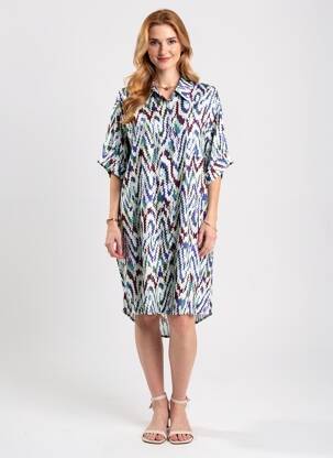 Rochie midi croială fluidă mâneci lungi verde MOLLY BRACKEN femeie