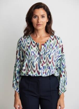 Bluză țesătură poplin mâneci lungi verde MOLLY BRACKEN femeie