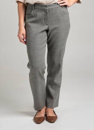 Pantalon chino țesătură poplin mărime normală negru GUY DUBOUIS femeie