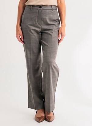 Pantalon drept țesătură crep mărime normală gri LCDN femeie