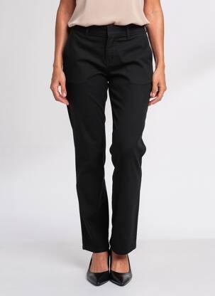 Pantalon chino elasticitate mărime normală negru LCDN femeie