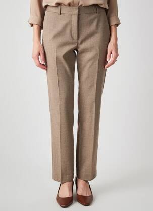 Pantalon chino închidere cu fermoar sub clapetă cu cârlig mărime normală maro GERARD DAREL femeie