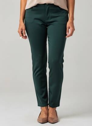Pantalon slim elasticitate mărime normală verde LCDN femeie
